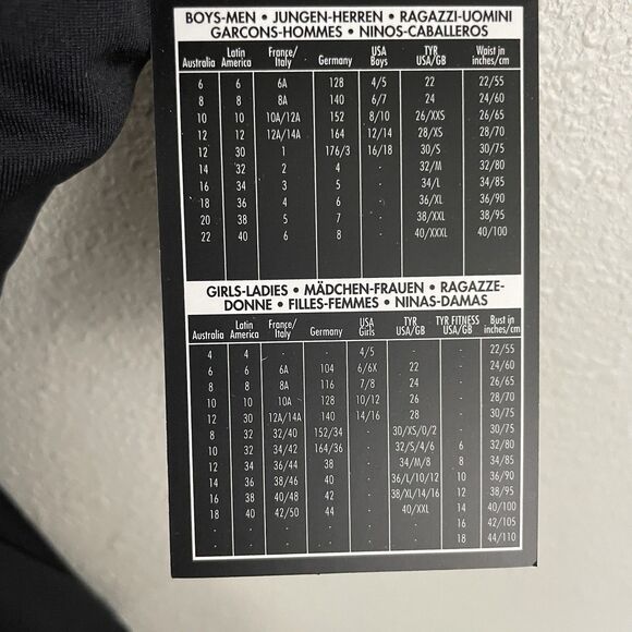 TYR Womens 6 Black Aqua Controlfit U Back Chlorine Resistant One Piece Swimsuit - Picture 6 of 8